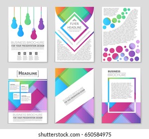 Abstract vector layout background set. For art template design, list, front page, mockup brochure theme style, banner, idea, cover, booklet, print, flyer, book, blank, card, ad, sign, sheet,, a4