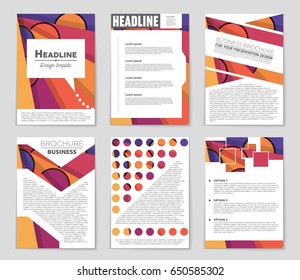 Abstract vector layout background set. For art template design, list, front page, mockup brochure theme style, banner, idea, cover, booklet, print, flyer, book, blank, card, ad, sign, sheet,, a4