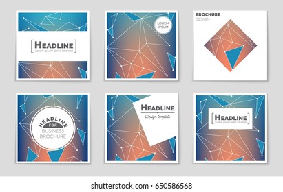 Abstract vector layout background set. For art template design, list, front page, mockup brochure theme style, banner, idea, cover, booklet, print, flyer, book, blank, card, ad, sign, sheet,, a4