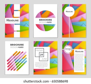 Abstract vector layout background set. For art template design, list, front page, mockup brochure theme style, banner, idea, cover, booklet, print, flyer, book, blank, card, ad, sign, sheet,, a4