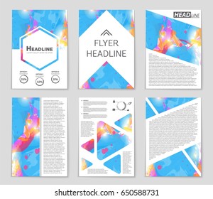 Abstract vector layout background set. For art template design, list, front page, mockup brochure theme style, banner, idea, cover, booklet, print, flyer, book, blank, card, ad, sign, sheet,, a4