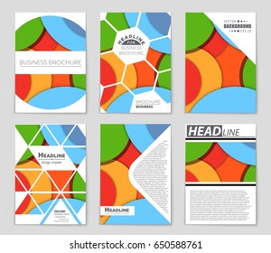 Abstract vector layout background set. For art template design, list, front page, mockup brochure theme style, banner, idea, cover, booklet, print, flyer, book, blank, card, ad, sign, sheet,, a4