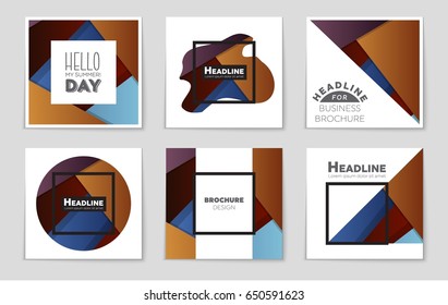 Abstract vector layout background set. For art template design, list, front page, mockup brochure theme style, banner, idea, cover, booklet, print, flyer, book, blank, card, ad, sign, sheet,, a4