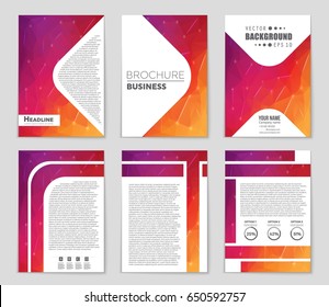 Abstract vector layout background set. For art template design, list, page, mockup brochure theme style, banner, idea, cover, booklet, print, flyer, book, blank, card, ad, sign, sheet,, a4.