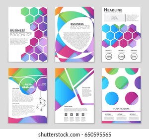 Abstract vector layout background set. For art template design, list, front page, mockup brochure theme style, banner, idea, cover, booklet, print, flyer, book, blank, card, ad, sign, sheet,, a4