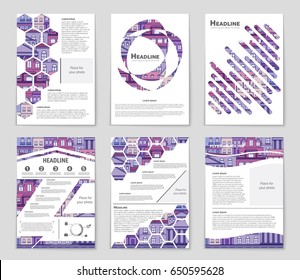 Abstract vector layout background set. For art template design, list, front page, mockup brochure theme style, banner, idea, cover, booklet, print, flyer, book, blank, card, ad, sign, sheet,, a4