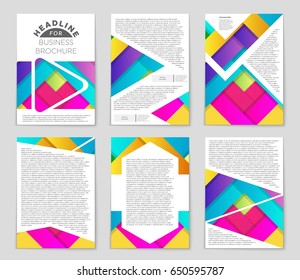 Abstract vector layout background set. For art template design, list, front page, mockup brochure theme style, banner, idea, cover, booklet, print, flyer, book, blank, card, ad, sign, sheet,, a4