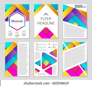 Abstract vector layout background set. For art template design, list, front page, mockup brochure theme style, banner, idea, cover, booklet, print, flyer, book, blank, card, ad, sign, sheet,, a4