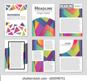 Abstract vector layout background set. For art template design, list, front page, mockup brochure theme style, banner, idea, cover, booklet, print, flyer, book, blank, card, ad, sign, sheet,, a4