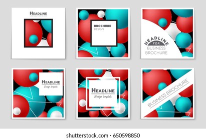 Abstract vector layout background set. For art template design, list, front page, mockup brochure theme style, banner, idea, cover, booklet, print, flyer, book, blank, card, ad, sign, sheet,, a4