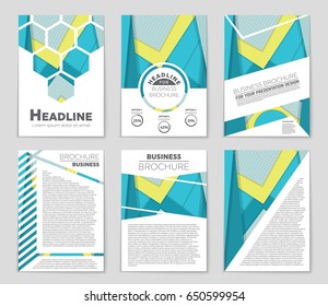 Abstract vector layout background set. For art template design, list, front page, mockup brochure theme style, banner, idea, cover, booklet, print, flyer, book, blank, card, ad, sign, sheet,, a4