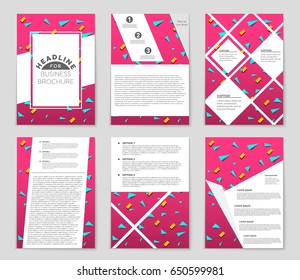 Abstract vector layout background set. For art template design, list, front page, mockup brochure theme style, banner, idea, cover, booklet, print, flyer, book, blank, card, ad, sign, sheet,, a4