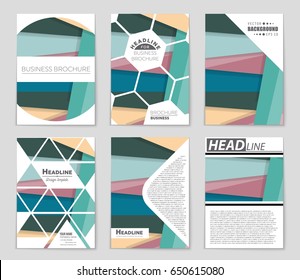 Abstract vector layout background set. For art template design, list, front page, mockup brochure theme style, banner, idea, cover, booklet, print, flyer, book, blank, card, ad, sign, sheet,, a4