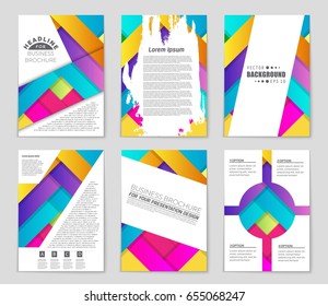 Abstract vector layout background set. For art template design, list, front page, mockup brochure theme style, banner, idea, cover, booklet, print, flyer, book, blank, card, ad, sign, sheet,, a4
