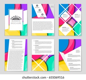 Abstract vector layout background set. For art template design, list, front page, mockup brochure theme style, banner, idea, cover, booklet, print, flyer, book, blank, card, ad, sign, sheet,, a4