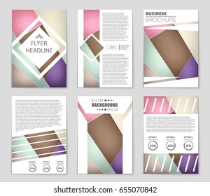 Abstract vector layout background set. For art template design, list, front page, mockup brochure theme style, banner, idea, cover, booklet, print, flyer, book, blank, card, ad, sign, sheet,, a4