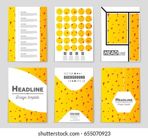 Abstract vector layout background set. For art template design, list, front page, mockup brochure theme style, banner, idea, cover, booklet, print, flyer, book, blank, card, ad, sign, sheet,, a4
