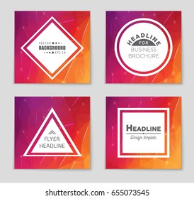 Abstract vector layout background set. For art template design, list, page, mockup brochure theme style, banner, idea, cover, booklet, print, flyer, book, blank, card, ad, sign, sheet,, a4.
