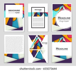 Abstract vector layout background set. For art template design, list, front page, mockup brochure theme style, banner, idea, cover, booklet, print, flyer, book, blank, card, ad, sign, sheet,, a4