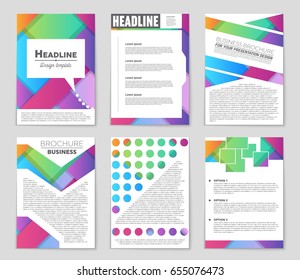 Abstract vector layout background set. For art template design, list, front page, mockup brochure theme style, banner, idea, cover, booklet, print, flyer, book, blank, card, ad, sign, sheet,, a4