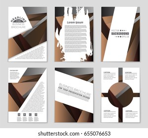 Abstract vector layout background set. For art template design, list, front page, mockup brochure theme style, banner, idea, cover, booklet, print, flyer, book, blank, card, ad, sign, sheet,, a4