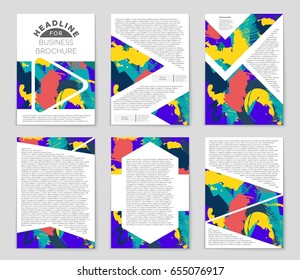 Abstract vector layout background set. For art template design, list, front page, mockup brochure theme style, banner, idea, cover, booklet, print, flyer, book, blank, card, ad, sign, sheet,, a4