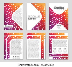 Abstract vector layout background set. For art template design, list, front page, mockup brochure theme style, banner, idea, cover, booklet, print, flyer, book, blank, card, ad, sign, sheet,, a4