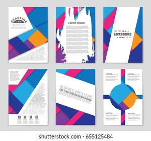 Abstract vector layout background set. For art template design, list, front page, mockup brochure theme style, banner, idea, cover, booklet, print, flyer, book, blank, card, ad, sign, sheet,, a4
