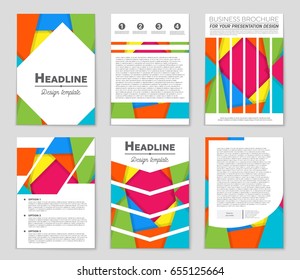 Abstract vector layout background set. For art template design, list, front page, mockup brochure theme style, banner, idea, cover, booklet, print, flyer, book, blank, card, ad, sign, sheet,, a4