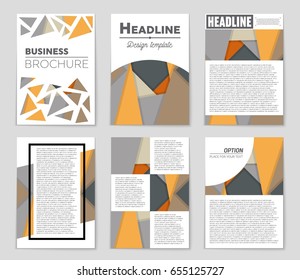 Abstract vector layout background set. For art template design, list, front page, mockup brochure theme style, banner, idea, cover, booklet, print, flyer, book, blank, card, ad, sign, sheet,, a4