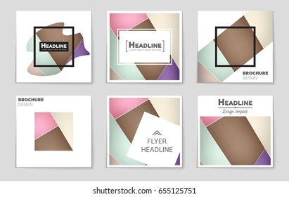 Abstract vector layout background set. For art template design, list, front page, mockup brochure theme style, banner, idea, cover, booklet, print, flyer, book, blank, card, ad, sign, sheet,, a4