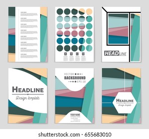 Abstract vector layout background set. For art template design, list, front page, mockup brochure theme style, banner, idea, cover, booklet, print, flyer, book, blank, card, ad, sign, sheet,, a4