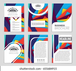 Abstract vector layout background set. For art template design, list, front page, mockup brochure theme style, banner, idea, cover, booklet, print, flyer, book, blank, card, ad, sign, sheet,, a4