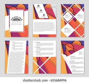 Abstract vector layout background set. For art template design, list, front page, mockup brochure theme style, banner, idea, cover, booklet, print, flyer, book, blank, card, ad, sign, sheet,, a4