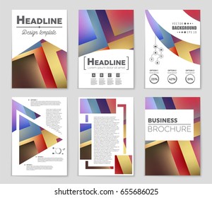 Abstract vector layout background set. For art template design, list, front page, mockup brochure theme style, banner, idea, cover, booklet, print, flyer, book, blank, card, ad, sign, sheet,, a4