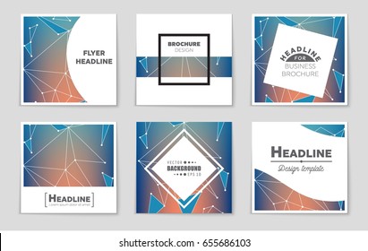 Abstract vector layout background set. For art template design, list, front page, mockup brochure theme style, banner, idea, cover, booklet, print, flyer, book, blank, card, ad, sign, sheet,, a4