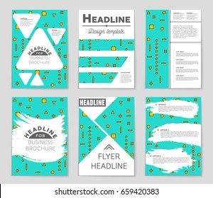Abstract vector layout background set. For art template design, list, front page, mockup brochure theme style, banner, idea, cover, booklet, print, flyer, book, blank, card, ad, sign, sheet,, a4