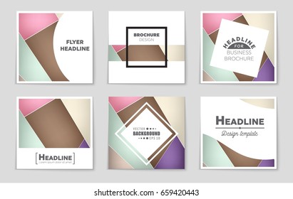 Abstract vector layout background set. For art template design, list, front page, mockup brochure theme style, banner, idea, cover, booklet, print, flyer, book, blank, card, ad, sign, sheet,, a4