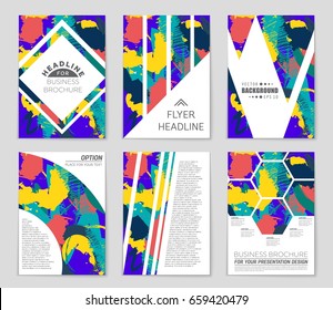 Abstract vector layout background set. For art template design, list, front page, mockup brochure theme style, banner, idea, cover, booklet, print, flyer, book, blank, card, ad, sign, sheet,, a4