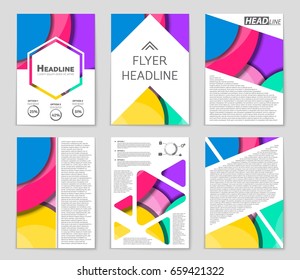 Abstract vector layout background set. For art template design, list, front page, mockup brochure theme style, banner, idea, cover, booklet, print, flyer, book, blank, card, ad, sign, sheet,, a4