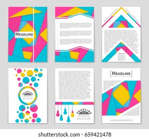 Abstract vector layout background set. For art template design, list, front page, mockup brochure theme style, banner, idea, cover, booklet, print, flyer, book, blank, card, ad, sign, sheet,, a4