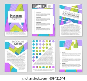 Abstract vector layout background set. For art template design, list, front page, mockup brochure theme style, banner, idea, cover, booklet, print, flyer, book, blank, card, ad, sign, sheet,, a4