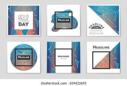 Abstract vector layout background set. For art template design, list, front page, mockup brochure theme style, banner, idea, cover, booklet, print, flyer, book, blank, card, ad, sign, sheet,, a4