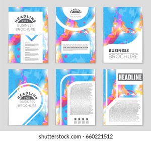 Abstract vector layout background set. For art template design, list, front page, mockup brochure theme style, banner, idea, cover, booklet, print, flyer, book, blank, card, ad, sign, sheet,, a4
