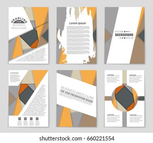 Abstract vector layout background set. For art template design, list, front page, mockup brochure theme style, banner, idea, cover, booklet, print, flyer, book, blank, card, ad, sign, sheet,, a4