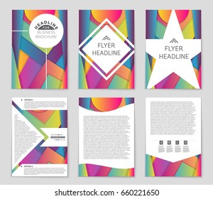 Abstract vector layout background set. For art template design, list, front page, mockup brochure theme style, banner, idea, cover, booklet, print, flyer, book, blank, card, ad, sign, sheet,, a4