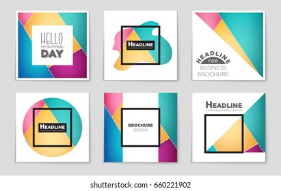 Abstract vector layout background set. For art template design, list, front page, mockup brochure theme style, banner, idea, cover, booklet, print, flyer, book, blank, card, ad, sign, sheet,, a4