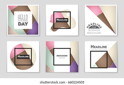 Abstract vector layout background set. For art template design, list, front page, mockup brochure theme style, banner, idea, cover, booklet, print, flyer, book, blank, card, ad, sign, sheet,, a4