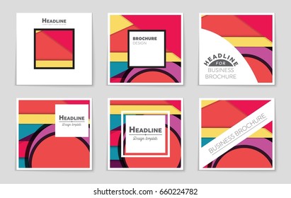Abstract vector layout background set. For art template design, list, front page, mockup brochure theme style, banner, idea, cover, booklet, print, flyer, book, blank, card, ad, sign, sheet,, a4