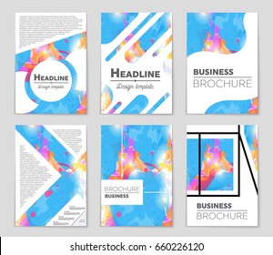 Abstract vector layout background set. For art template design, list, front page, mockup brochure theme style, banner, idea, cover, booklet, print, flyer, book, blank, card, ad, sign, sheet,, a4